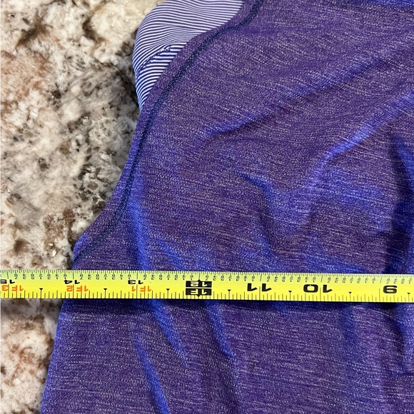 Lululemon Shirt Womens 6 Power Y Tank Top Purple Built in Bra Racerback Activewe - Picture 2 of 11